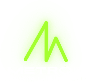 A green background with the words metro 1 insulation in white.