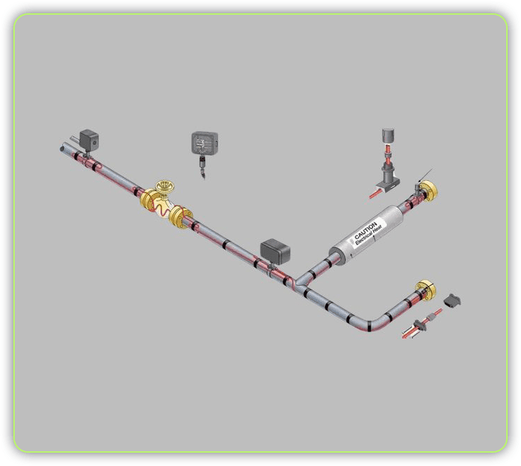 A drawing of an airport runway with various parts.